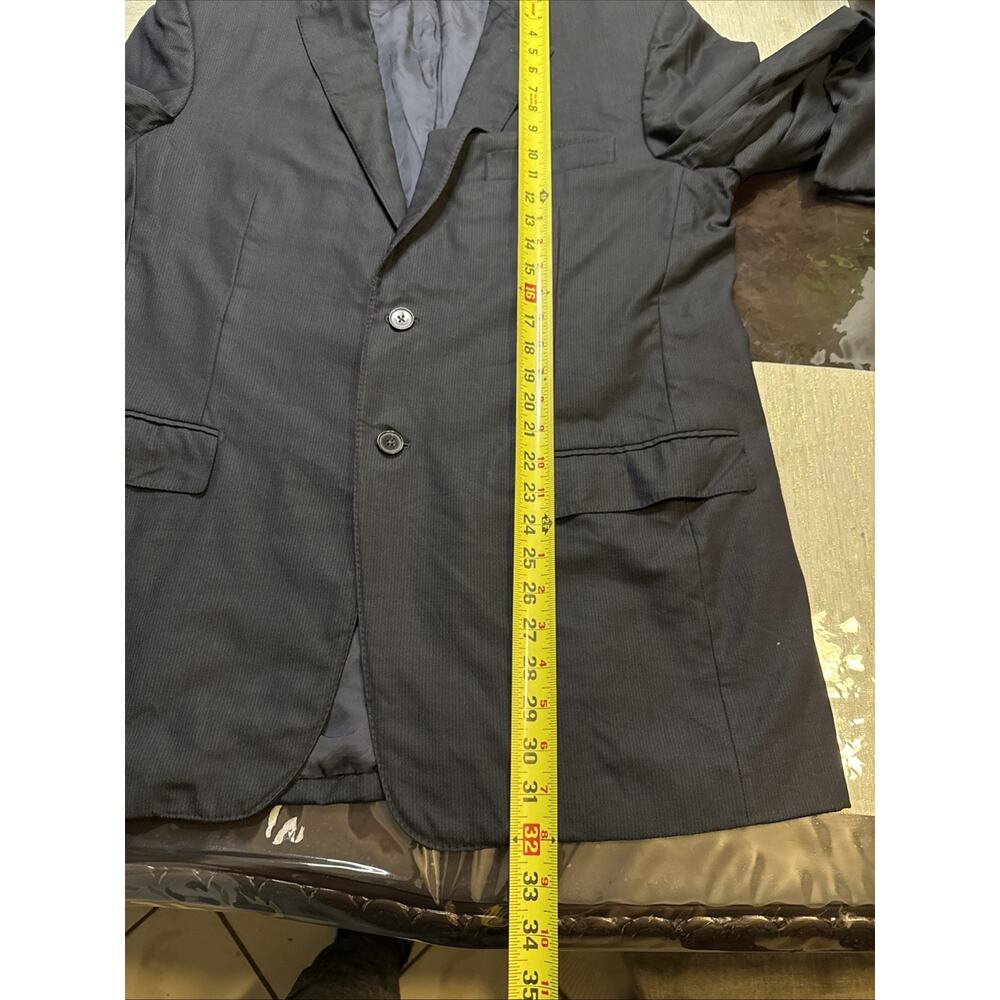 Ermenegildo Zegna 44R Blazer Sport Coat Black Pinstripe Wool Men 2 Button Italy - Picture 10 of 16